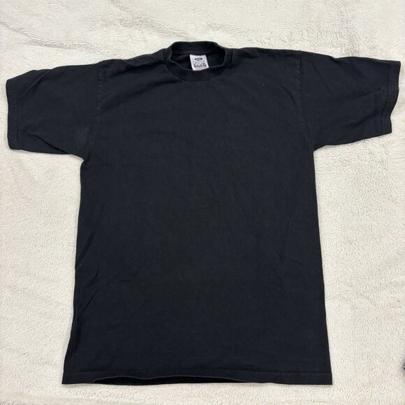 Lot Of 2 VTG Pro Club T Shirts Men's Large Black Crew Blank Heavyweight USA - Picture 2 of 5